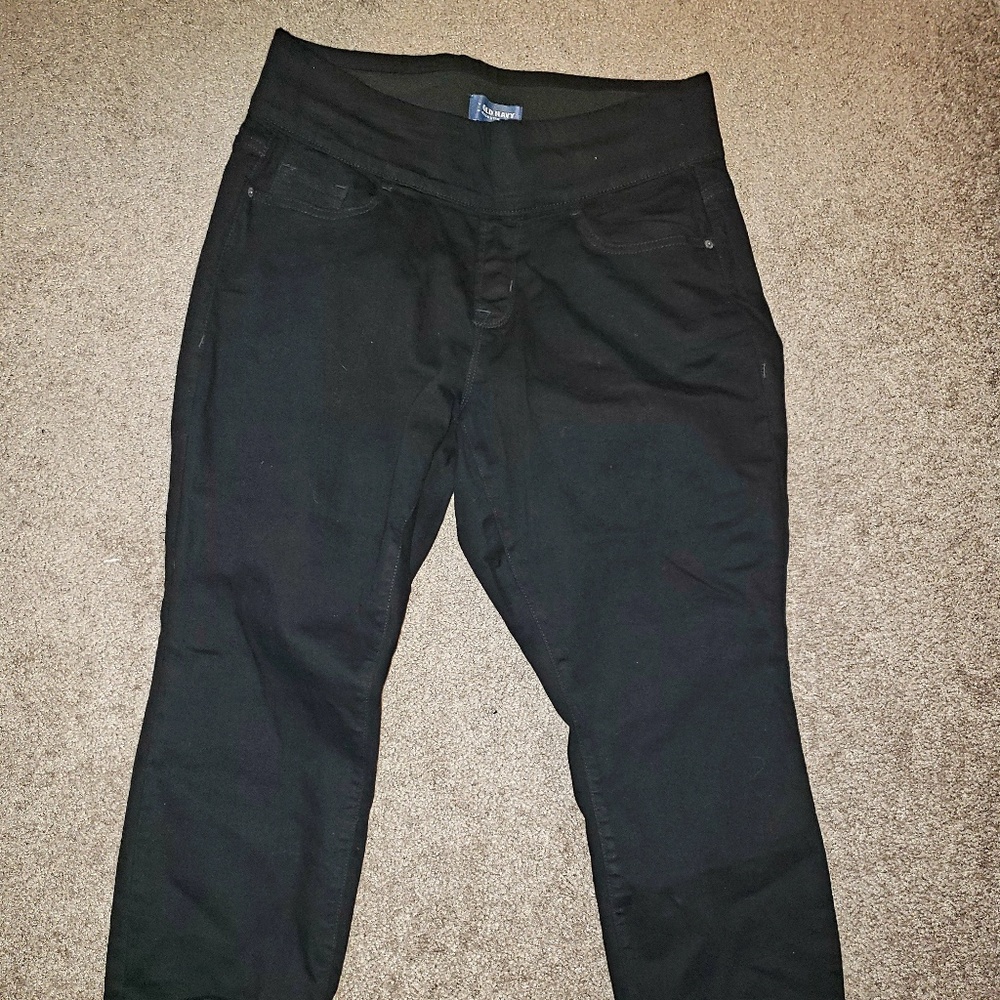 Old Navy Plus Size 18S Elastic Waist Black Jeans